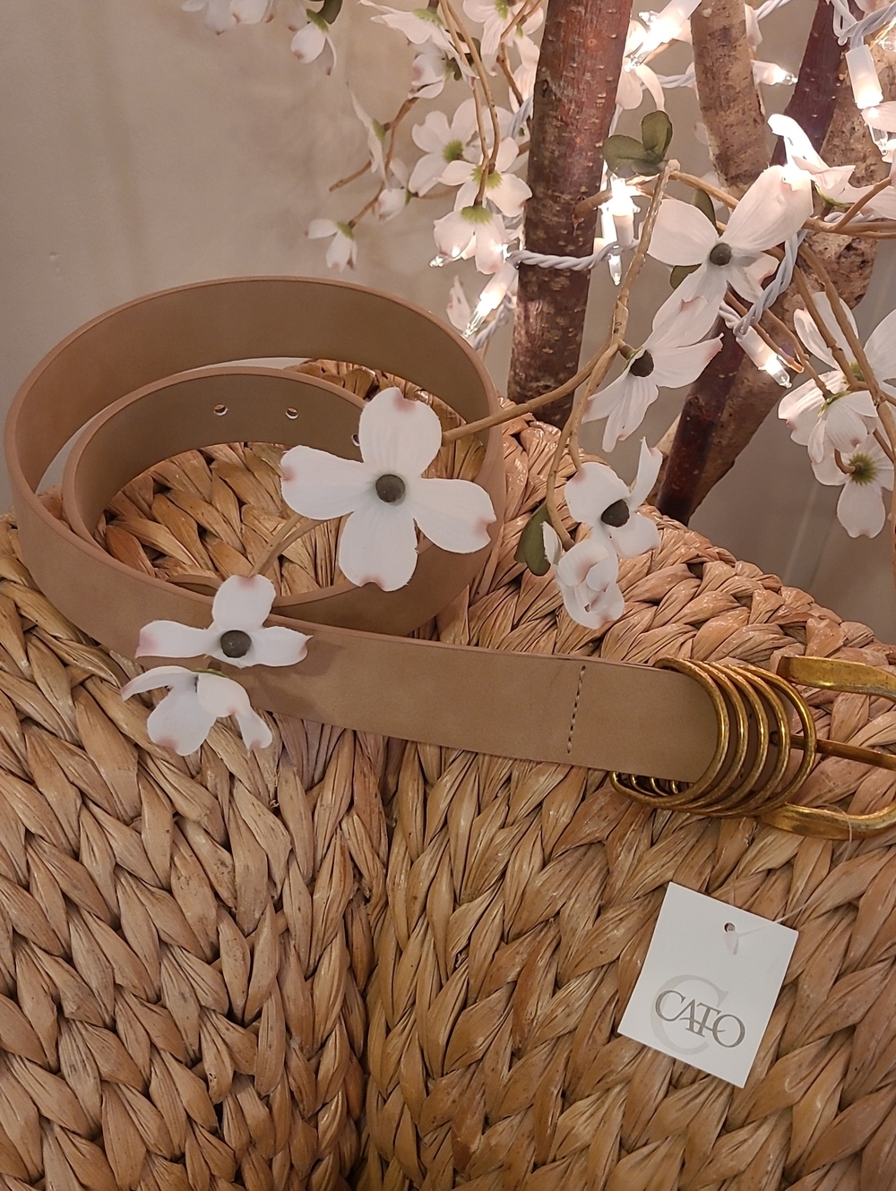NWT Faux Leather Taupe Belt
